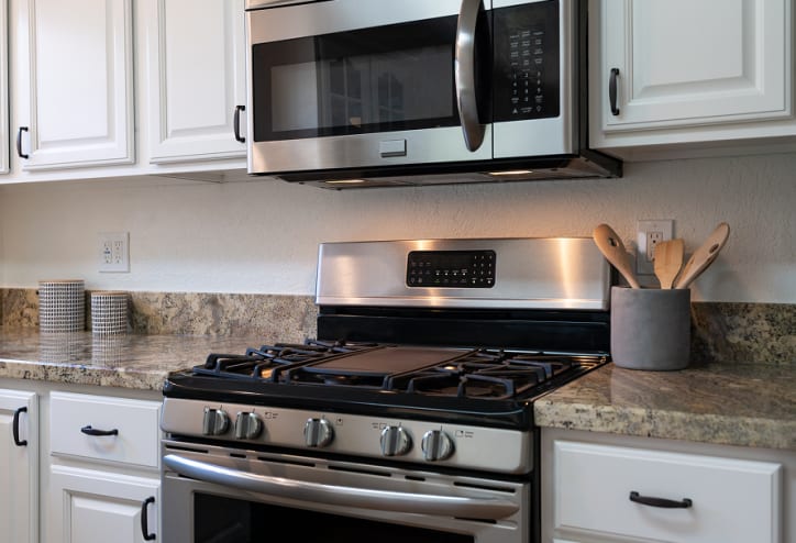Hot or steamy kitchen area where gel bait should not be applied.