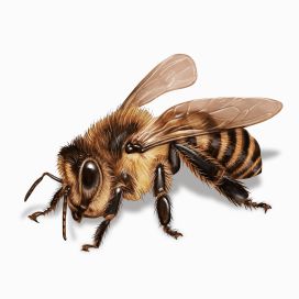 Illustration of a Honey Bee.